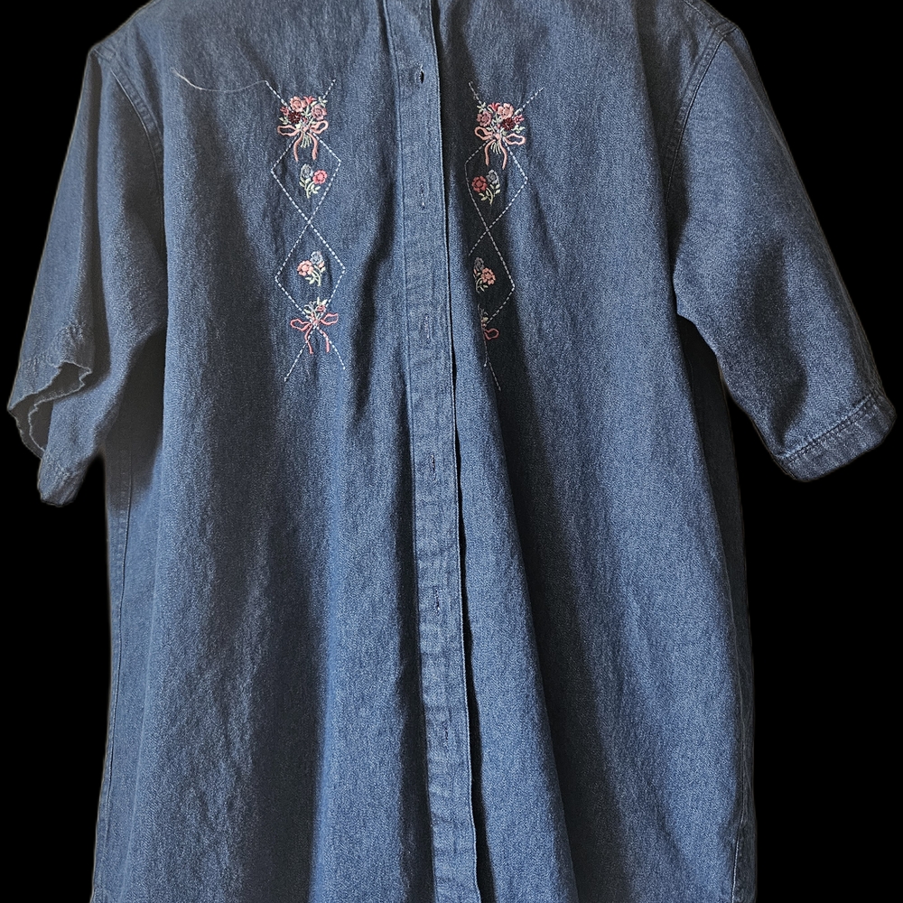 Embroidered Denim Shirt